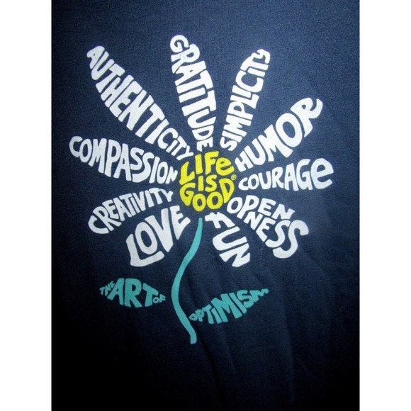 Life Is Good Tops - NWT Life is Good The Art of Optimism Blue Long  Sleeve Daisy Tee XL
